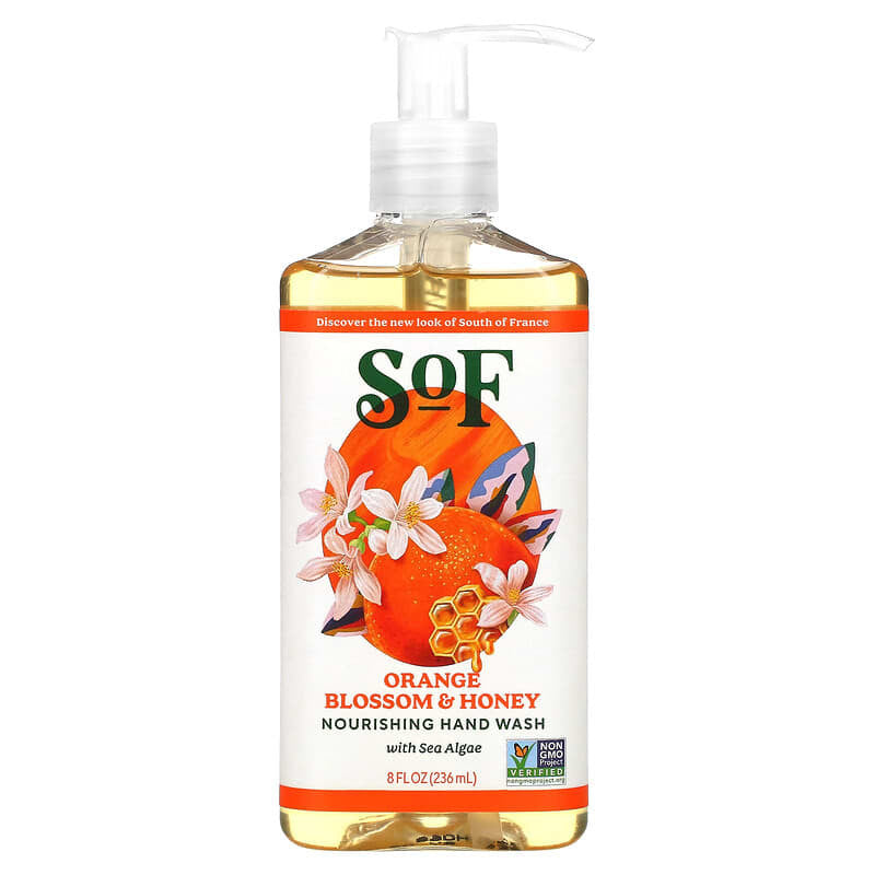 South Of France Hand Wash Liquid, Orange Blossom Honey, 8 Oz